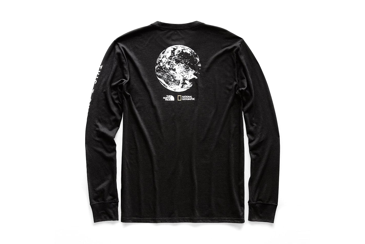 national geographic north face bottle source collaboration tee shirts limited edition long sleeve black graphic