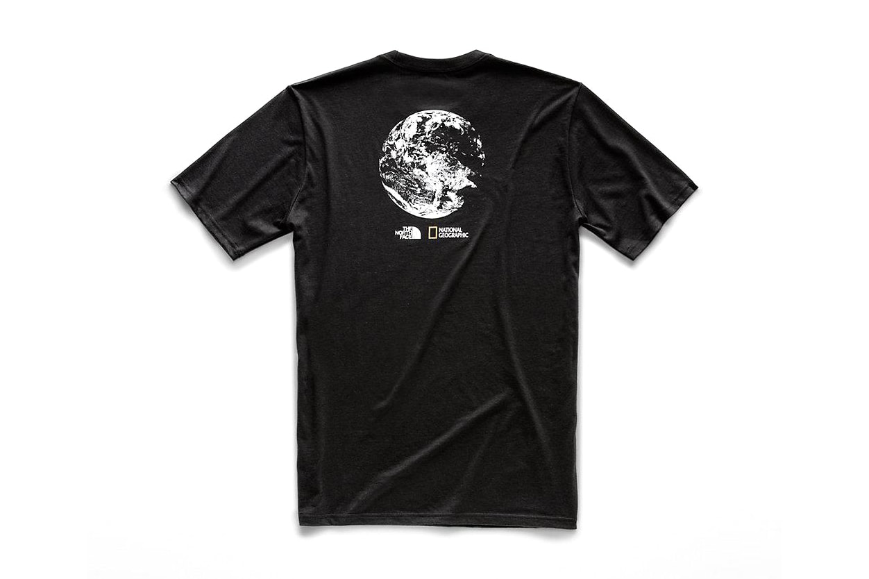national geographic north face bottle source collaboration tee shirts black short sleeve limited