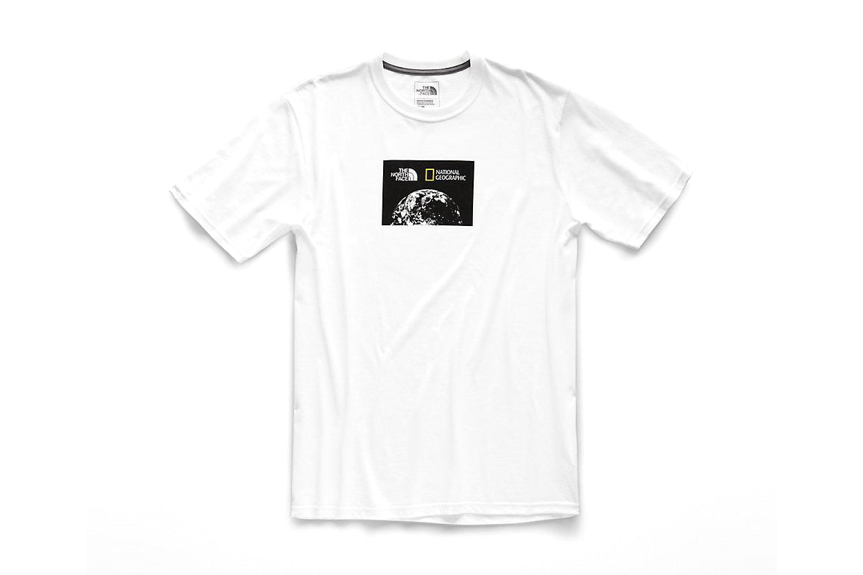 national geographic north face bottle source collaboration tee shirts white short sleeve graphic limited
