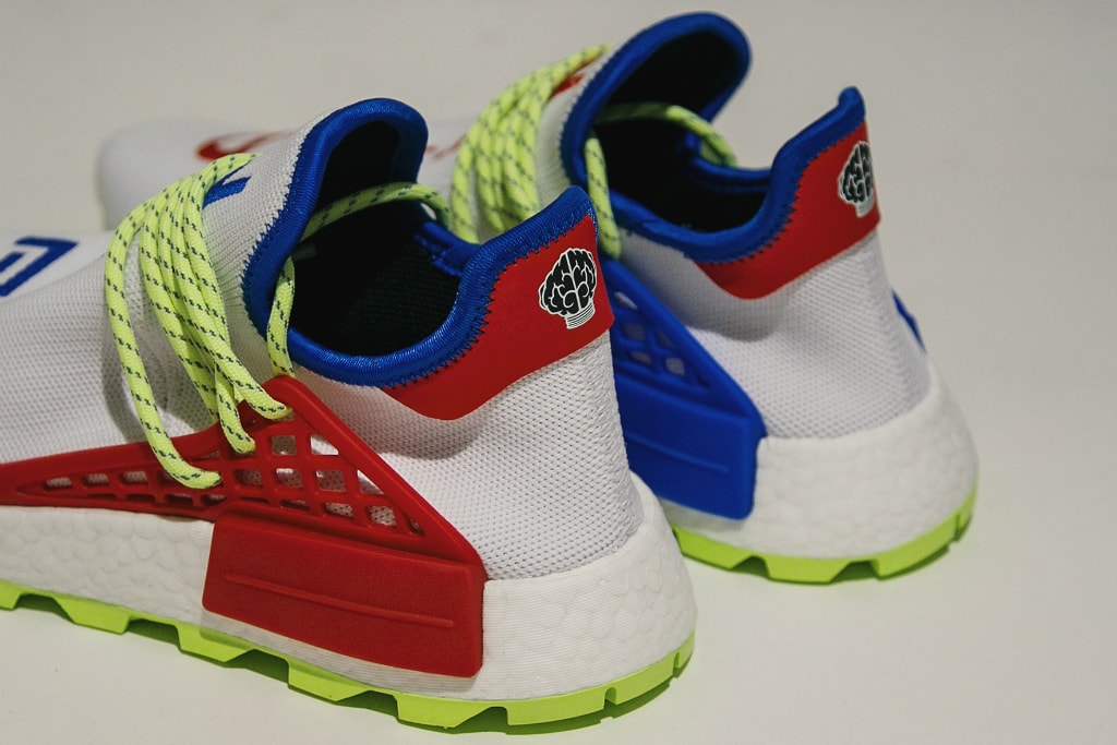 nerd Creme adidas Originals PW Hu NMD Homecoming pharrell collab new release date where to buy norfolk virginia red white blue green
