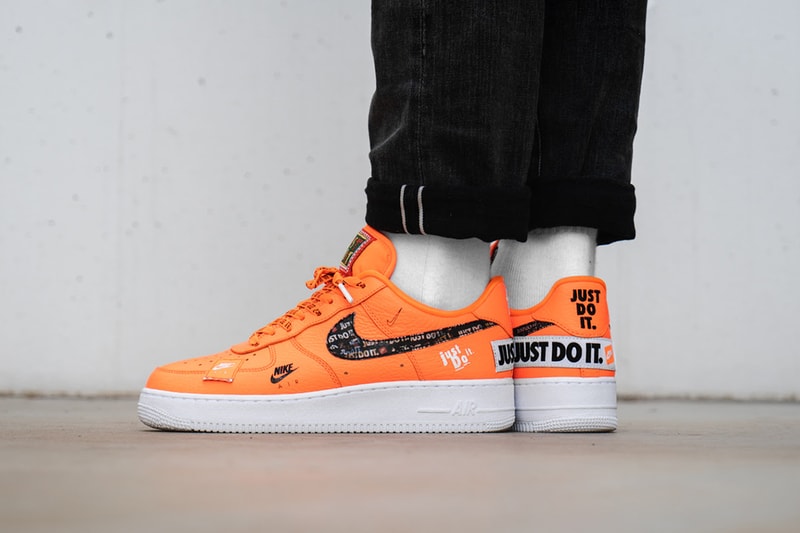 nike air force 1 low just do it pack on foot nike sportswear 2018 june