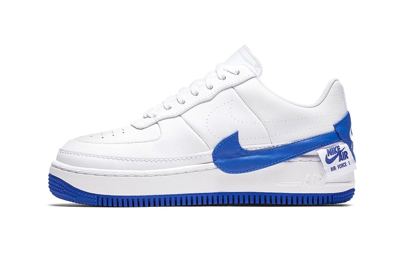 Nike Air Force 1 low Jester royal white sneaker deconstructed the 1s reimagined leather blue footwear sneakers release