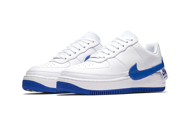 Nike Air Force 1 low Jester royal white sneaker deconstructed the 1s reimagined leather blue footwear sneakers release
