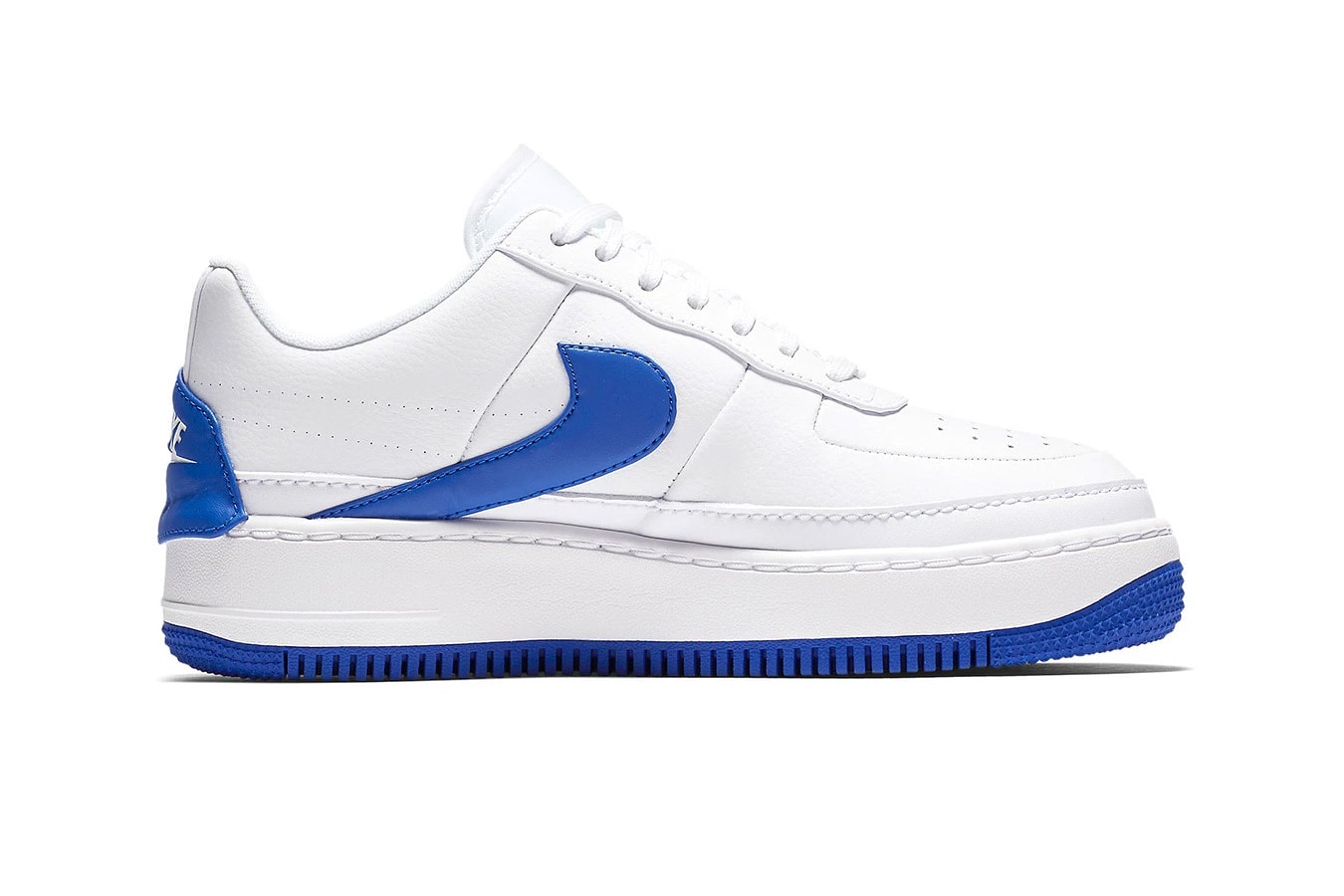Nike Air Force 1 low Jester royal white sneaker deconstructed the 1s reimagined leather blue footwear sneakers release