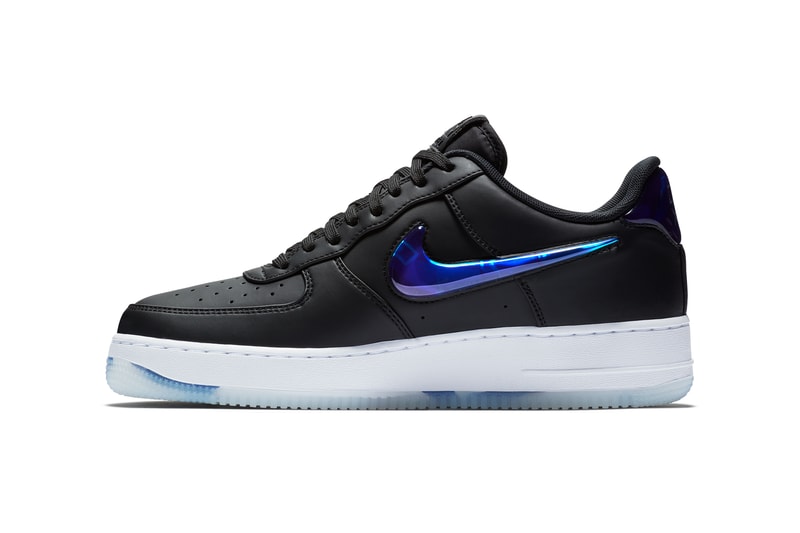 PlayStation Nike Air Force 1 low SNKRS STASH 2018 18 june footwear nike sportswear e3 expo black blue jelly ps sony white translucent transparent leather synthetic release info information date drop