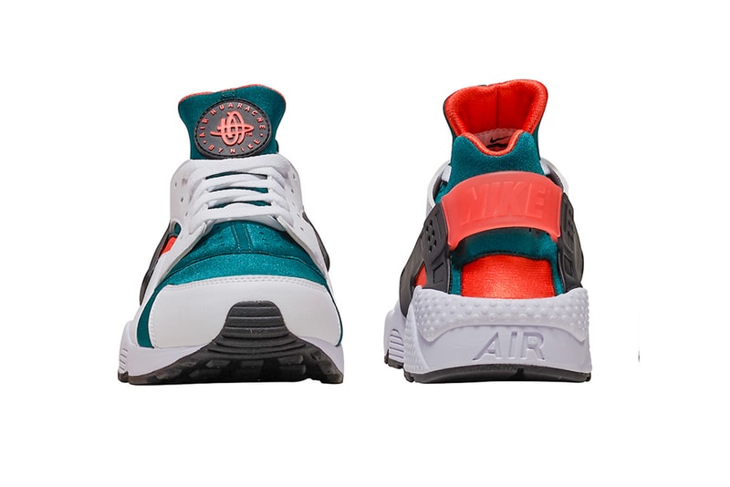 Nike Air Huarache "Miami Hurricanes" Release date available now sneaker rainforest green wild mango orange