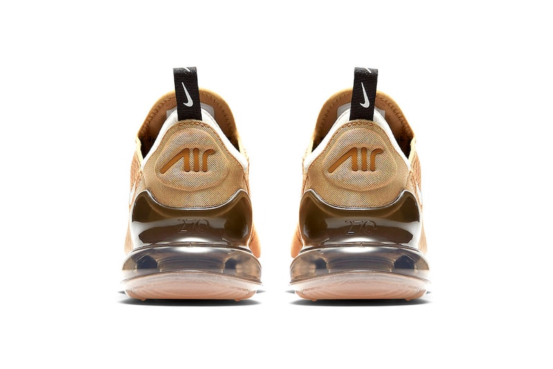 Nike Air Max 270 Elemental Gold white light bone summer 2018 release footwear sneakers
