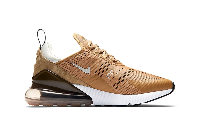 Nike Air Max 270 Elemental Gold white light bone summer 2018 release footwear sneakers