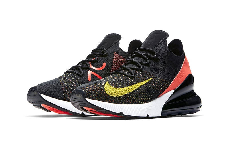 Nike Air Max 270 Flyknit Multicolor Release Red Black Yellow