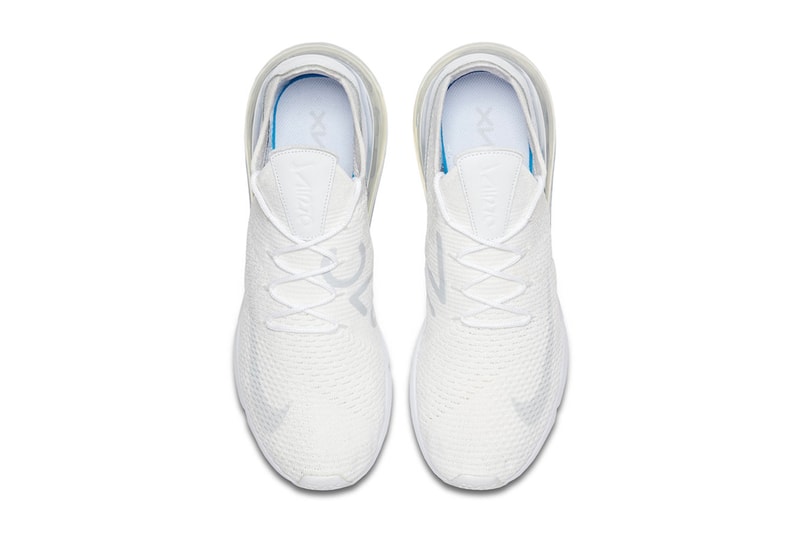 Nike Air Max 270 Flyknit Triple White grey release info sneakers footwear
