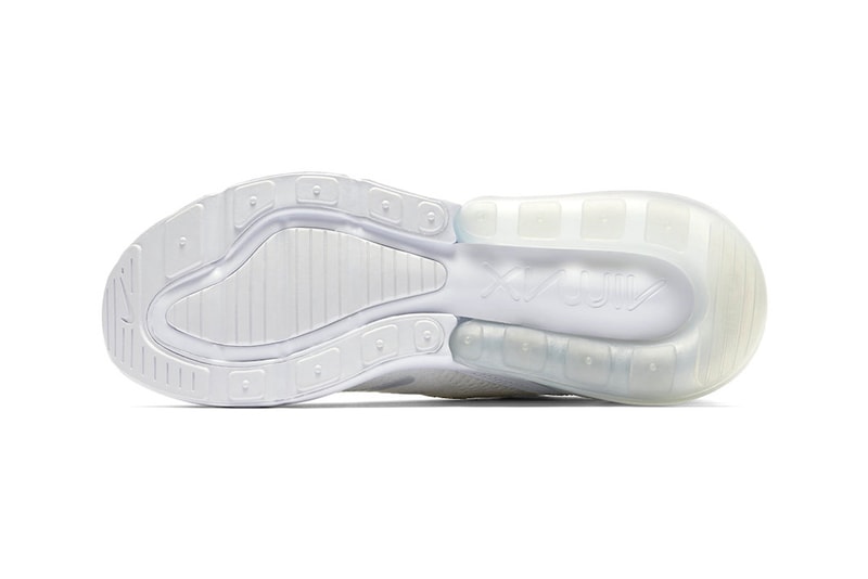 Nike Air Max 270 Flyknit Triple White grey release info sneakers footwear