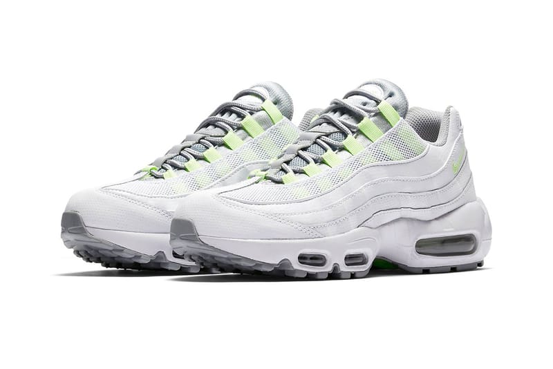 green and white air max 95