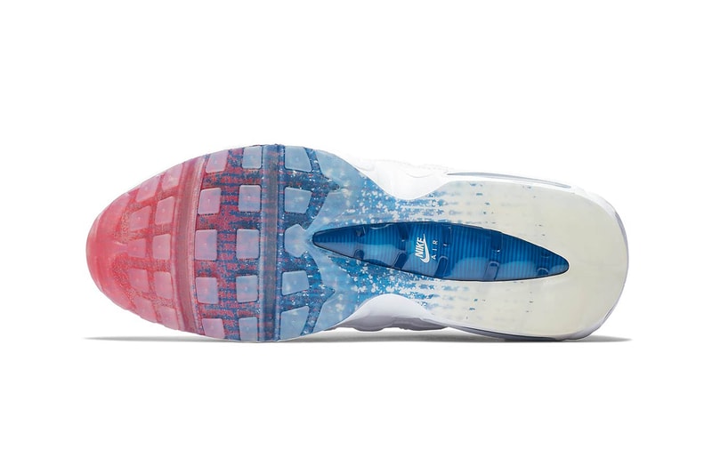 Nike Air Max 95 gradient sole white red blue release info sneakers footwear