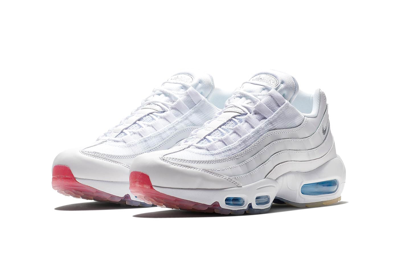 Nike Air Max 95 gradient sole white red blue release info sneakers footwear