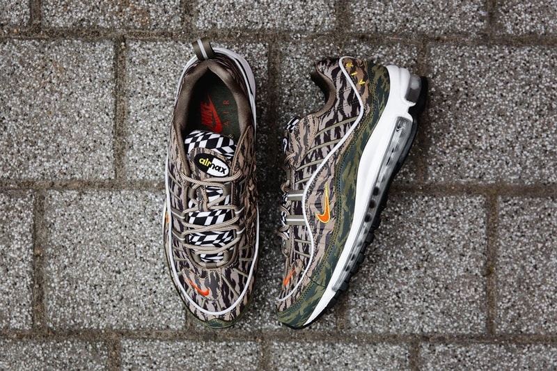 Nike Air Max 98 tiger camo closer look nike sportswear 2018 footwear may 31 2018 release date info drop shoes footwear