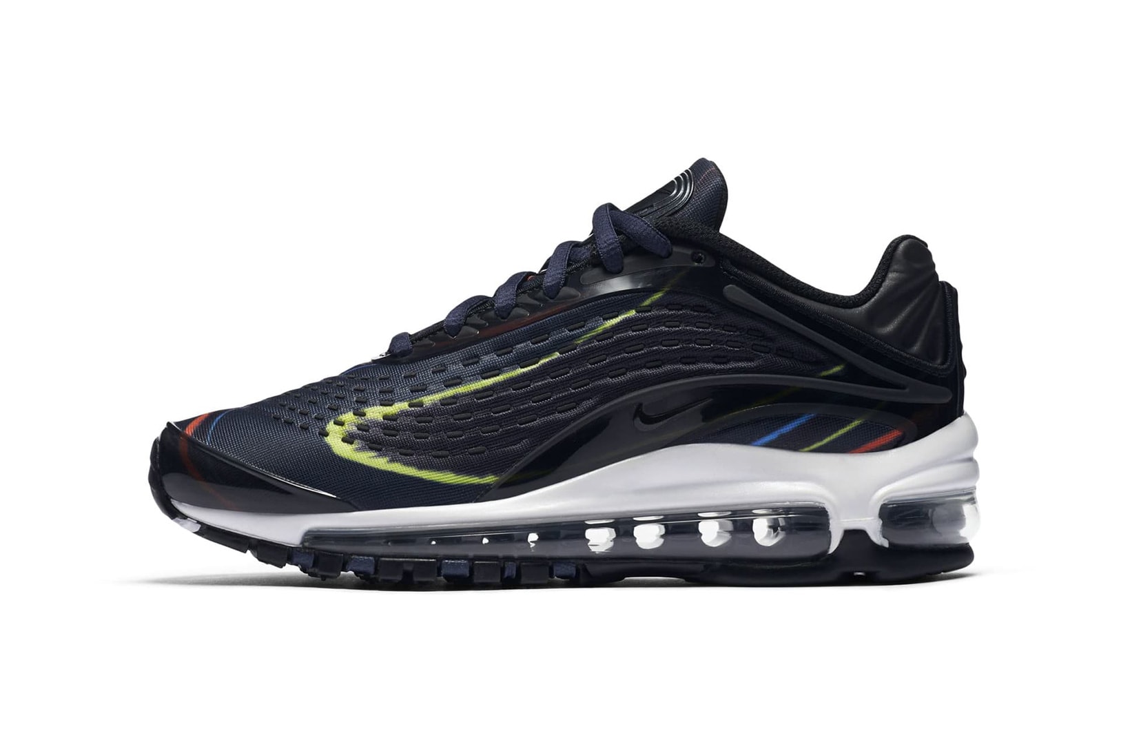 Nike Air Max Deluxe white black grey red midnight navy volt blue red nike sportswear 2018 footwear