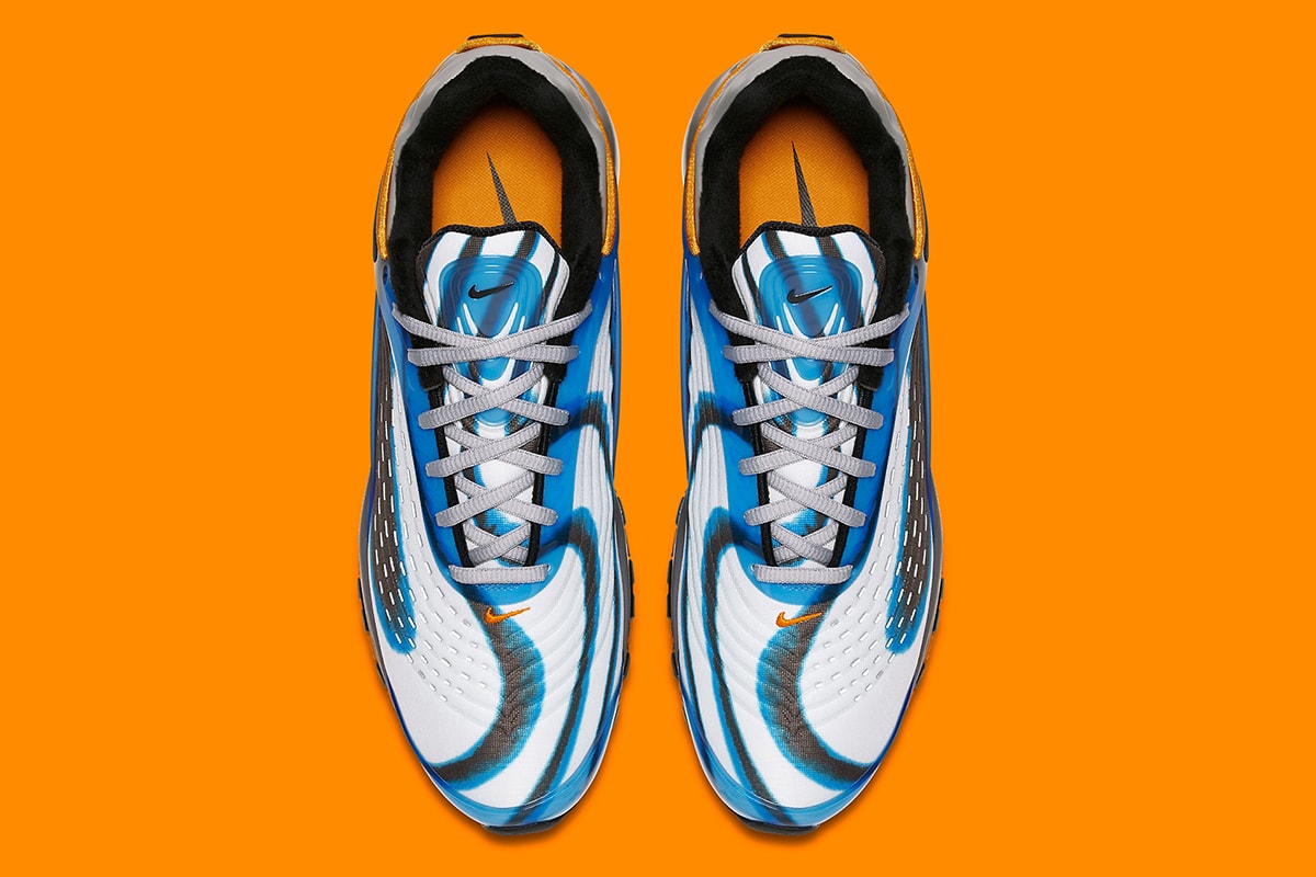 Nike Air Max Deluxe White Photo Blue Wolf Grey Orange Peel Black release info sneakers footwear