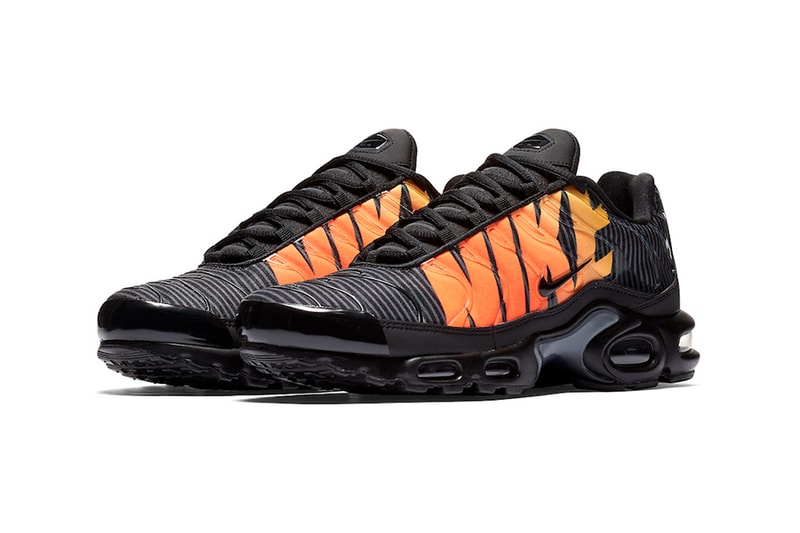 Nike Air Max Plus striped nike sportswear Branding footwear Black Orange
