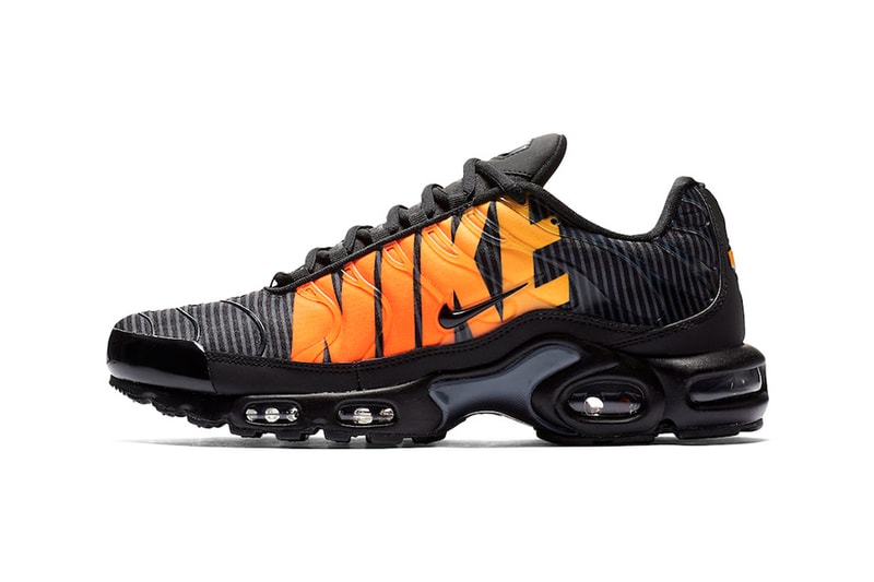 Nike Air Max Plus striped nike sportswear Branding footwear Black Orange
