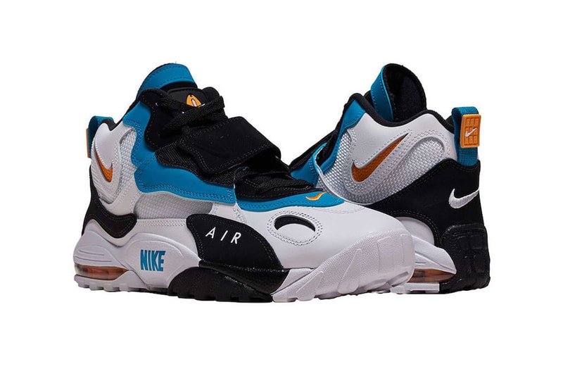 Nike Air Max Speed Turf Dan Marino colorway Release info ’90s OG Miami Dolphins drop dare purchase price sneaker footwear