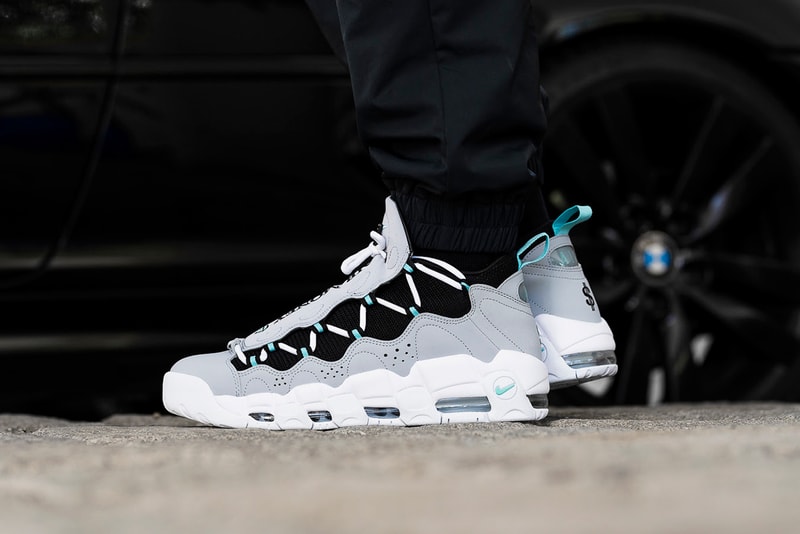 Nike Air More Money Island Green On-Feet Look