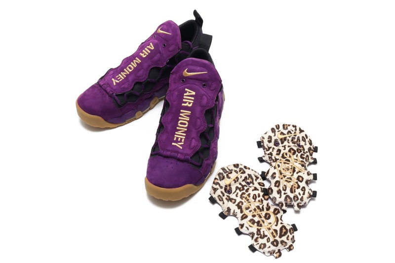 Nike Air More Money Purple Leopard Print
