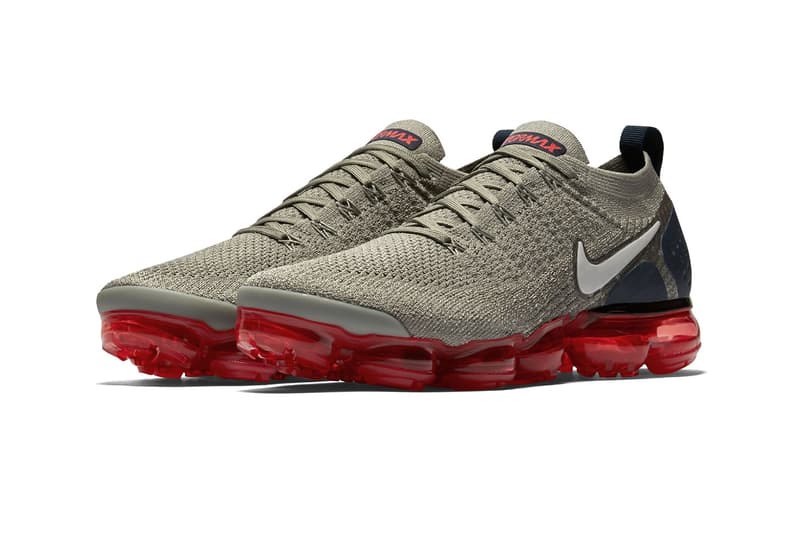 Nike Air VaporMax 2 Neutral Olive navy red june july 2018 release date info drop sneakers shoes footwear