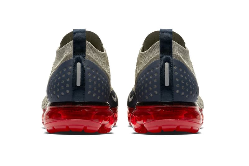 Nike Air VaporMax 2 Neutral Olive navy red june july 2018 release date info drop sneakers shoes footwear