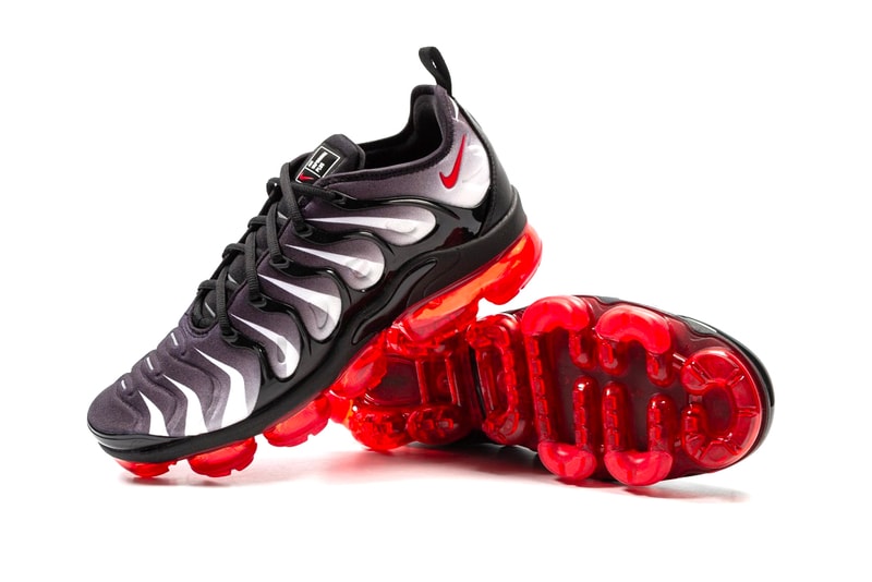 Nike Air VaporMax Plus Red Shark Tooth release info black sport red sneakers footwear