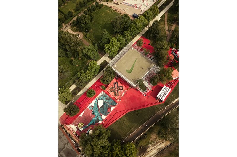 Nike Moscow Sports Facility Nike BOX Msk KOSMOS Architects Gorky Park soccer basketball running yoga