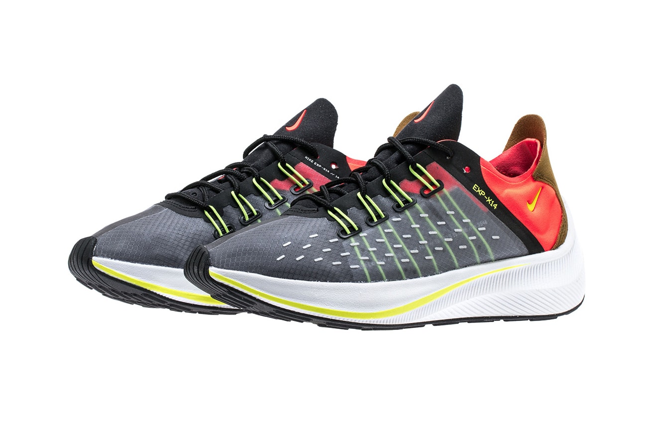 Nike Sportswear EXP-X14 Runner First Look Black Volt Total Crimson Dark Wolf Grey