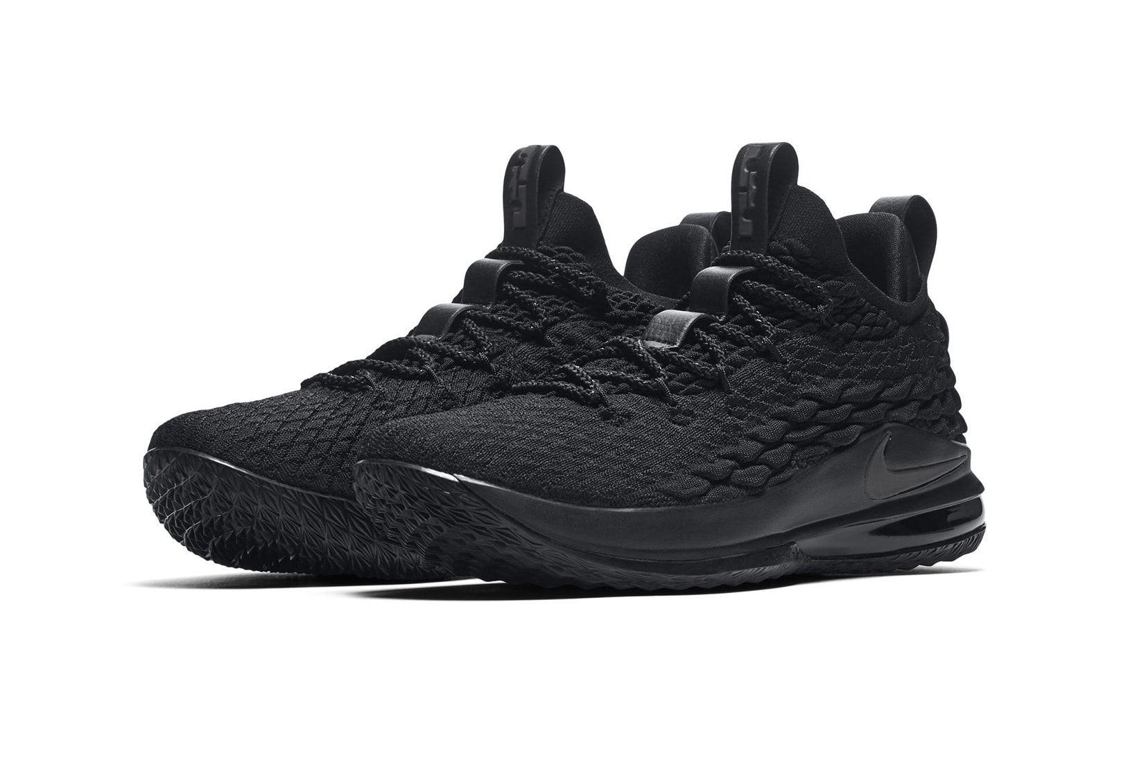 Nike LeBron 15 Low triple black lebron james nike basketball 2018 footwear
