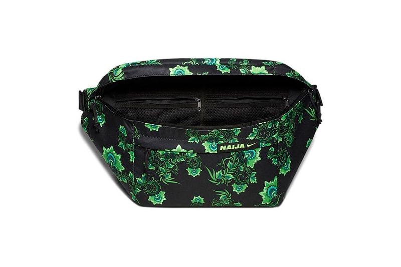 Nike World Cup Nigeria Stadium Tech Hip Pack Sling Bag Waist Pouch Black Green Floral
