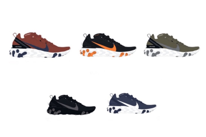 Nike React Element 55 2018 november december footwear nike sportswear Holiday Release Black Red
