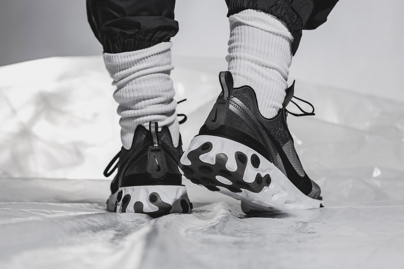 Nike React Element 87 On Foot Look Sail Light Bone Anthracite Black Release Info General