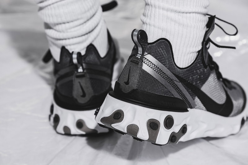 Nike React Element 87 On Foot Look Sail Light Bone Anthracite Black Release Info General