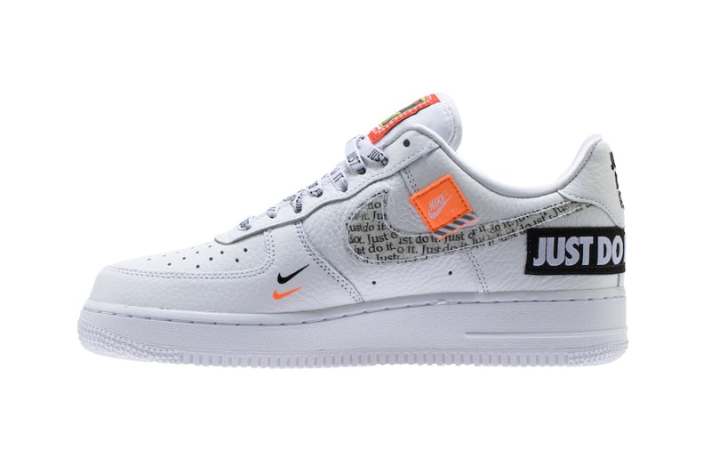 Nike Air Force 1 Low '07 Premium Just Do It pack white leather footwear sneakers release