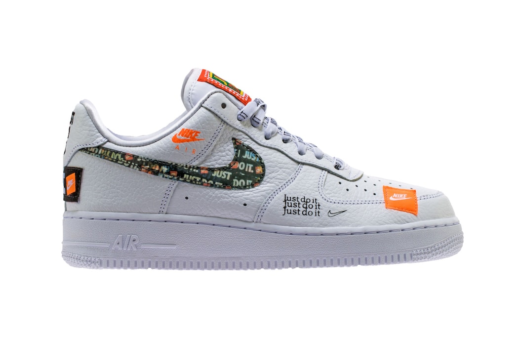 Nike Air Force 1 Low '07 Premium Just Do It pack white leather footwear sneakers release