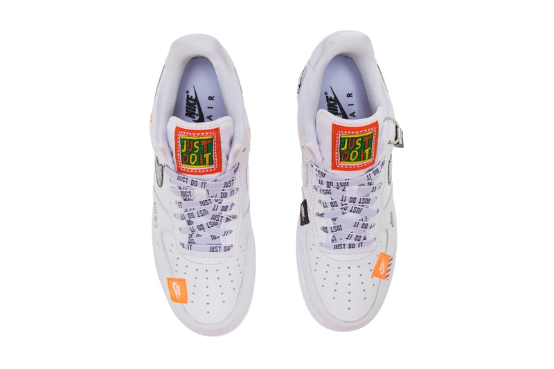 Nike Air Force 1 Low '07 Premium Just Do It pack white leather footwear sneakers release