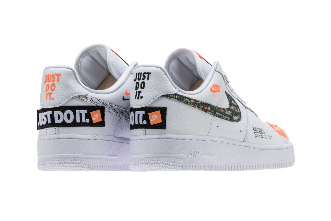 Nike Air Force 1 Low '07 Premium Just Do It pack white leather footwear sneakers release