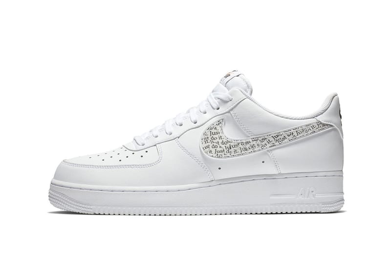 nike air force 1 just do it white black