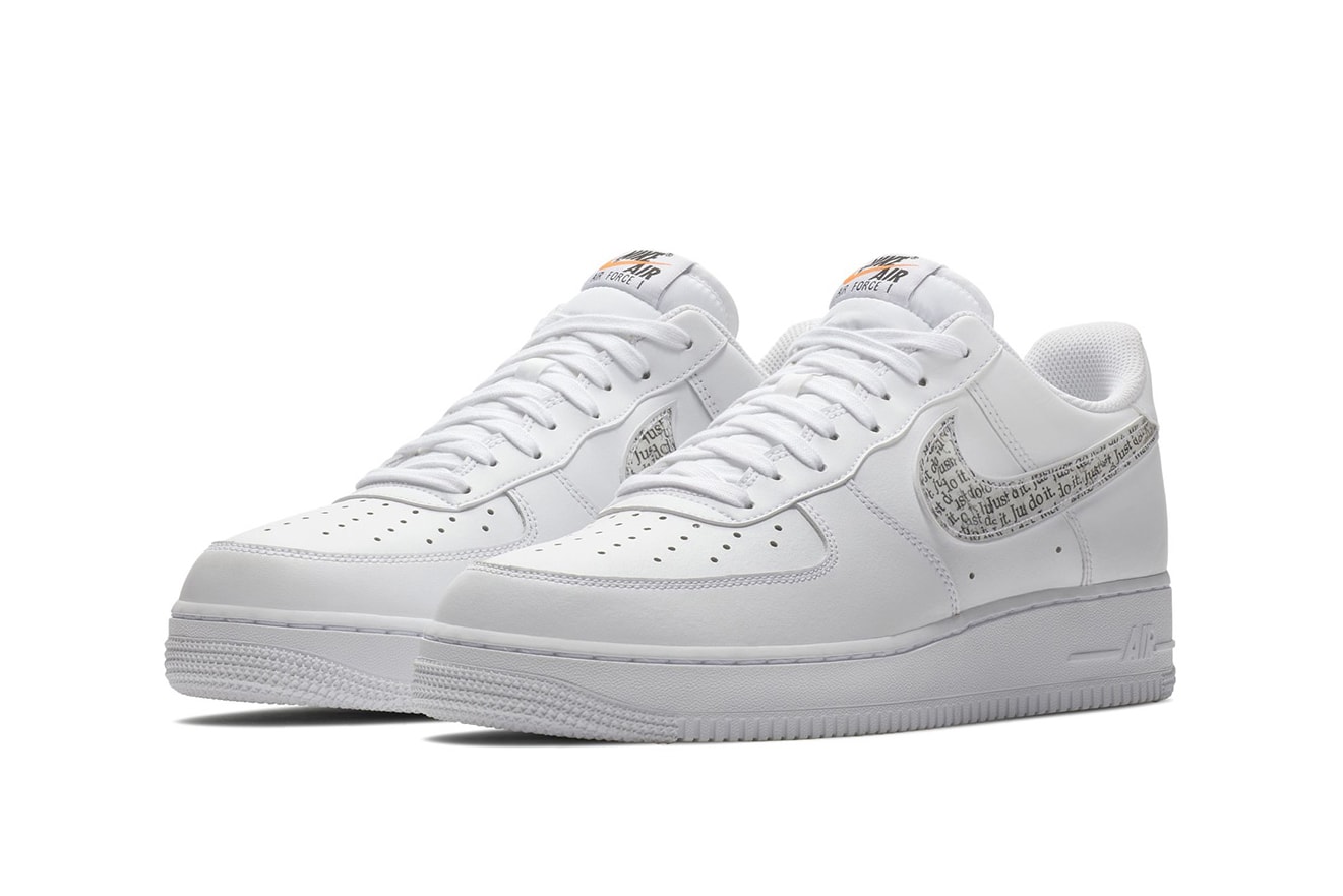 Nike Air Force 1 Low Just Do It pack white leather footwear sneakers