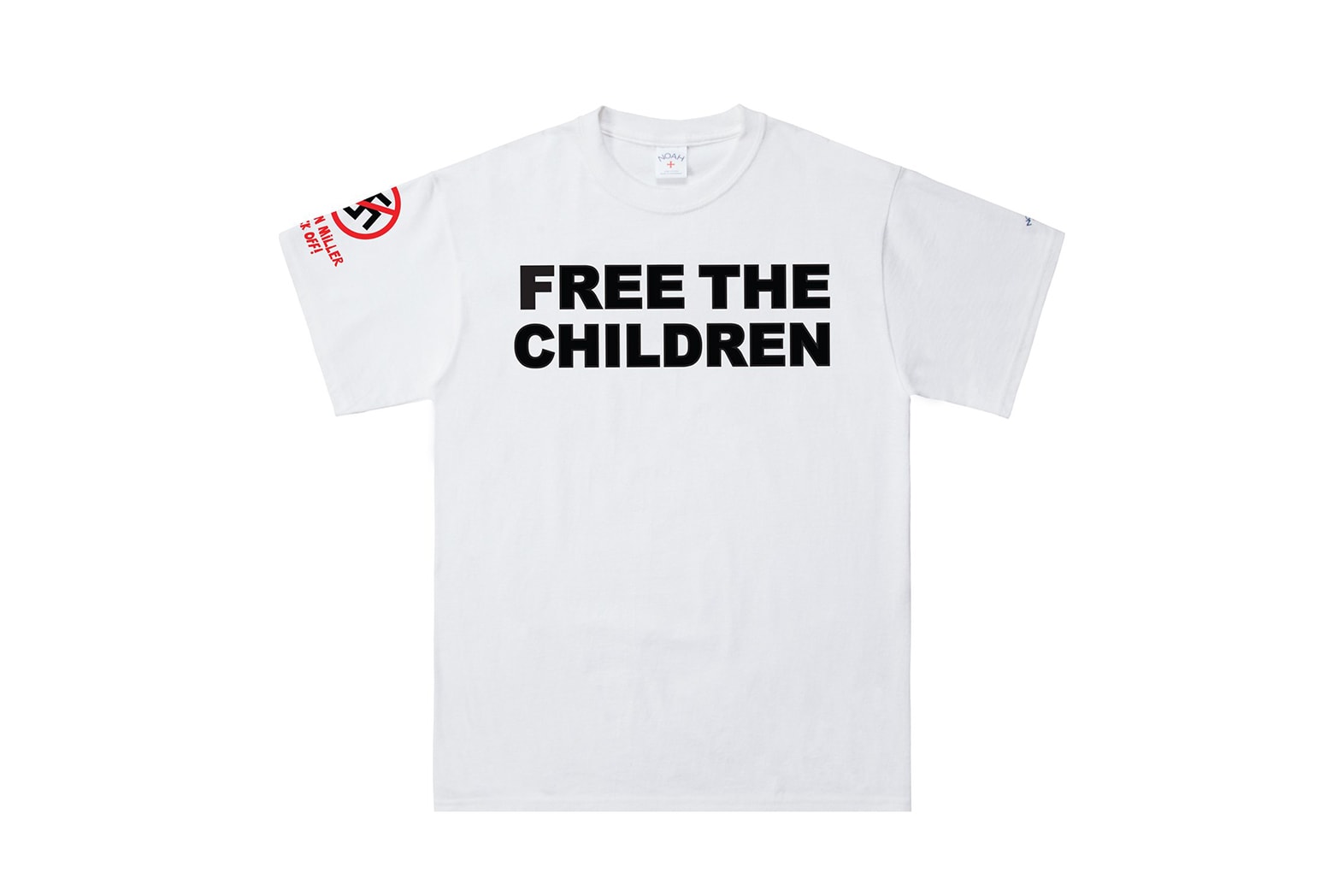 Noah NYC 'Free the Children' Tee Available Cop Purchase Buy Now $48 USD Pre-Order Stephen Miller Donald Trump Border Separations ICE