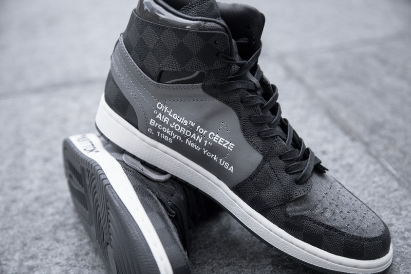 Off White Louis Vuitton Air Jordan 1 V2 Custom Ceeze Virgil Abloh