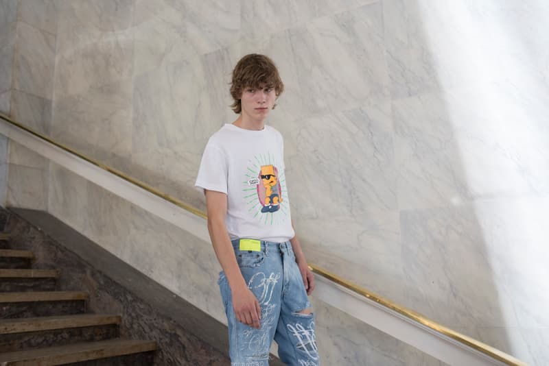 Off White Menswear Backstage Spring/Summer 2019 Show Paris Fashion Week Nike Dr. Martens The Simpsons Dondi White Graffiti Closer Look Collaboration Design Louis Vuitton