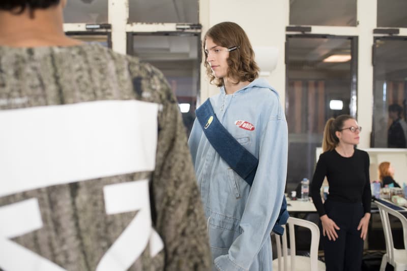 Off White Menswear Backstage Spring/Summer 2019 Show Paris Fashion Week Nike Dr. Martens The Simpsons Dondi White Graffiti Closer Look Collaboration Design Louis Vuitton