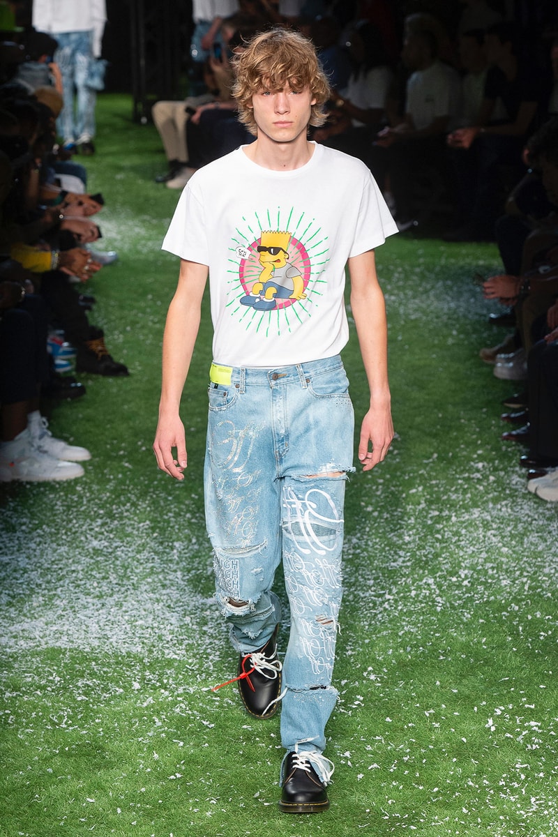 Off-White™ Spring Summer 2019 Collection runway paris fashion week virgil abloh doctor martens collaboration the simpsons bart dondi white graffiti street art