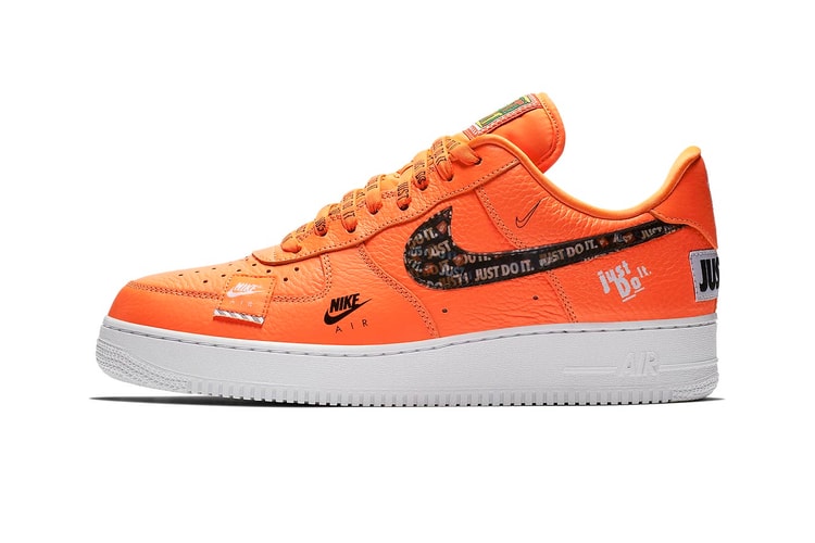 Official Photos of Nike Air Force 1 “Just Do It” in Orange