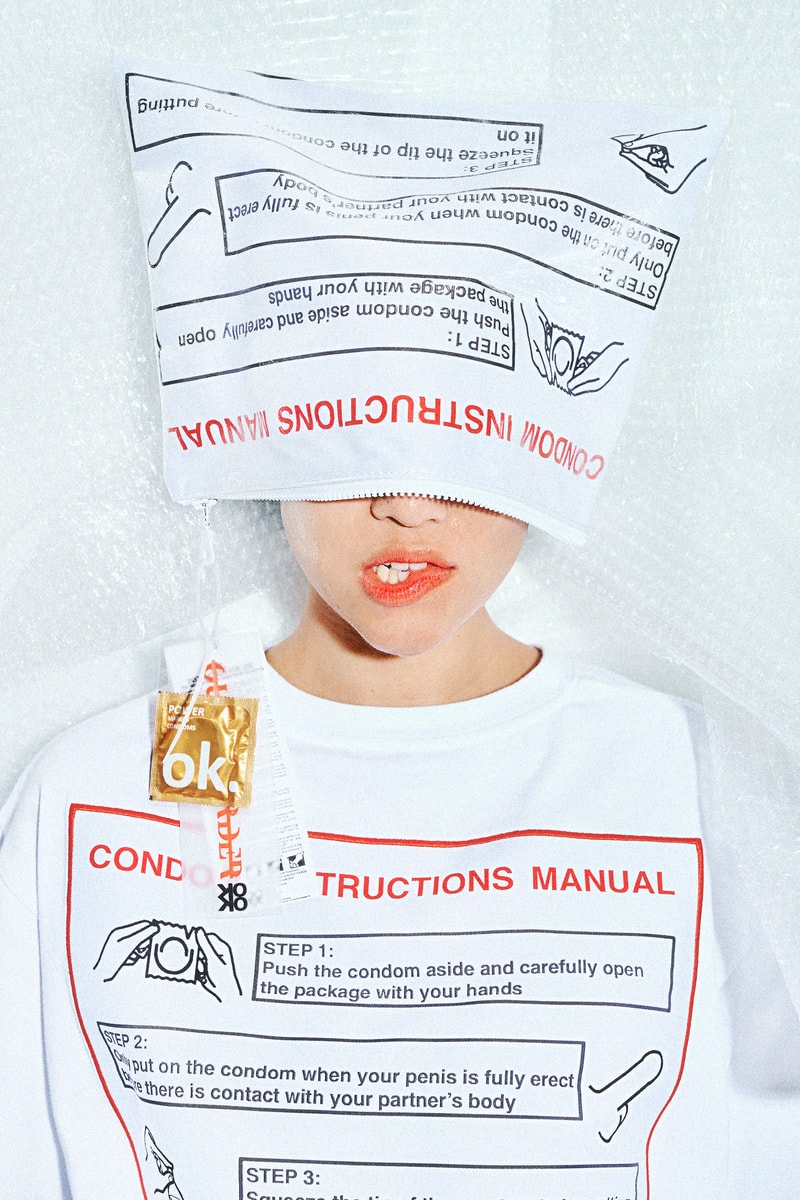 Out Of Order OK Condoms "PROTECT" Collection Translucent Trousers Safe Sex