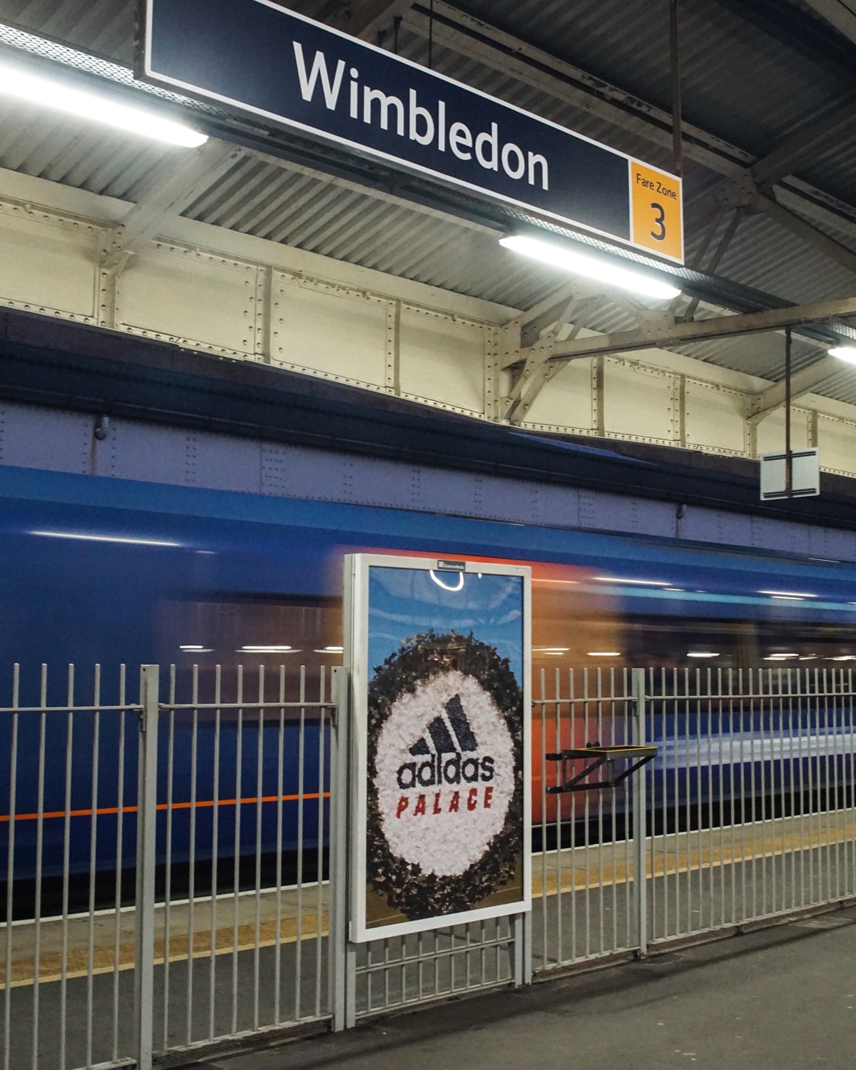palace adidas collaboration teaser images advertisements poster wimbledon station london imagery spring summer 2018